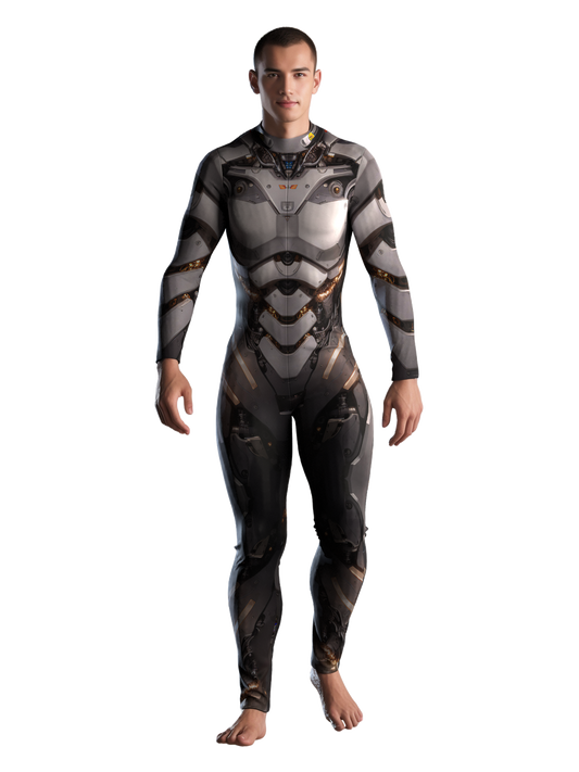 Cyborg Robot Costume Men (Custom Fit Available), Rave Costume Men, Festival Bodysuit Men, Rave Bodysuit Men, Halloween Armor Costume, A98M