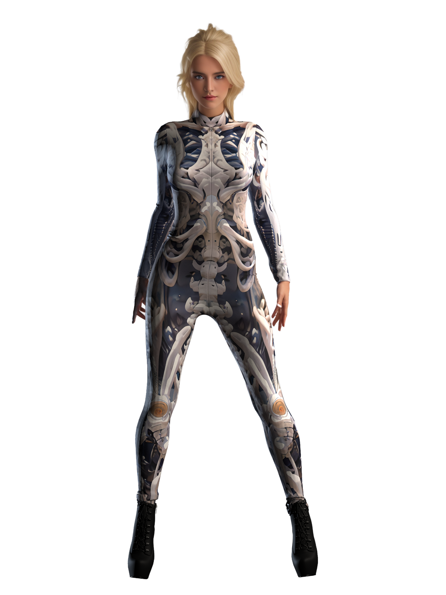 Skeleton Armor Costume Women(Custom Fit Available), Performance Clothing, Futuristic Rave Outfit, Robot Cosplay, Alien clothing A125