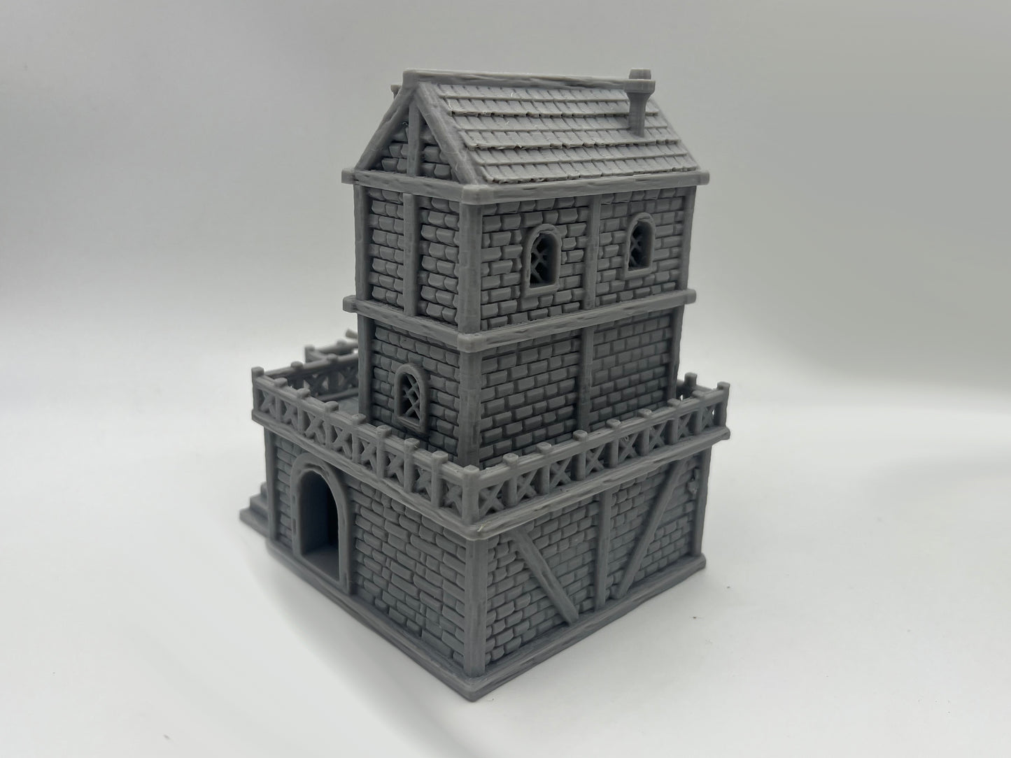 Paintable Tabletop Miniature Building Terrains Compatible with D&D, Warhammer 40K - 18mm/28mm Scale Scenery with Medieval Gothic Architecture Style by HAUTICO