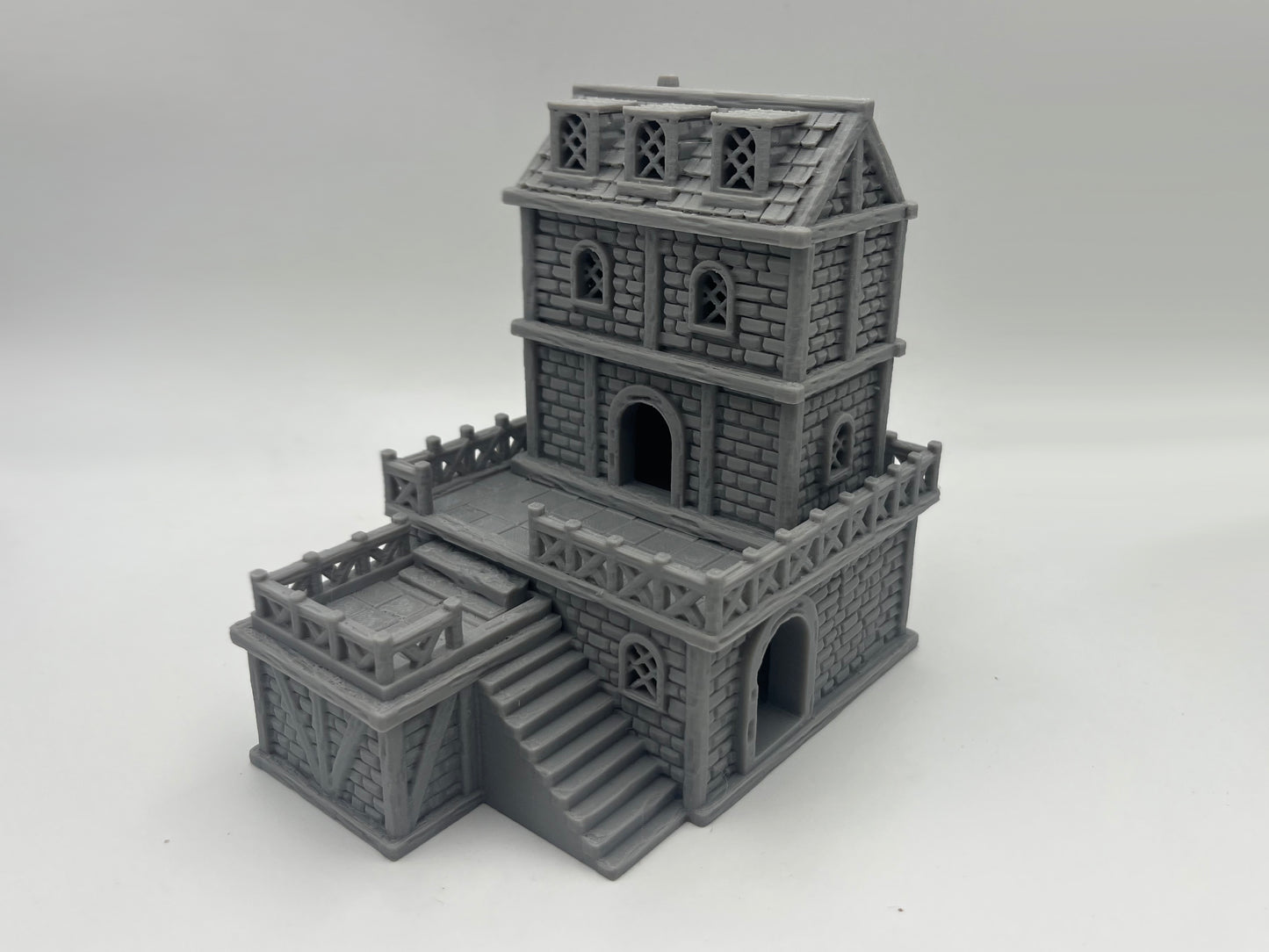 Paintable Tabletop Miniature Building Terrains Compatible with D&D, Warhammer 40K - 18mm/28mm Scale Scenery with Medieval Gothic Architecture Style by HAUTICO