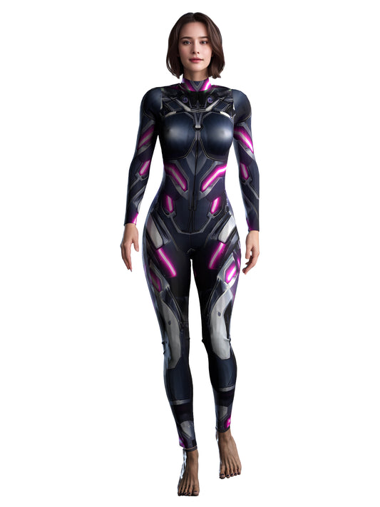 Cyber Armor Costume Women(Custom Fit Available), Alien Clothing, Rave Outfit, Robot Cosplay, Futuristic clothing A109