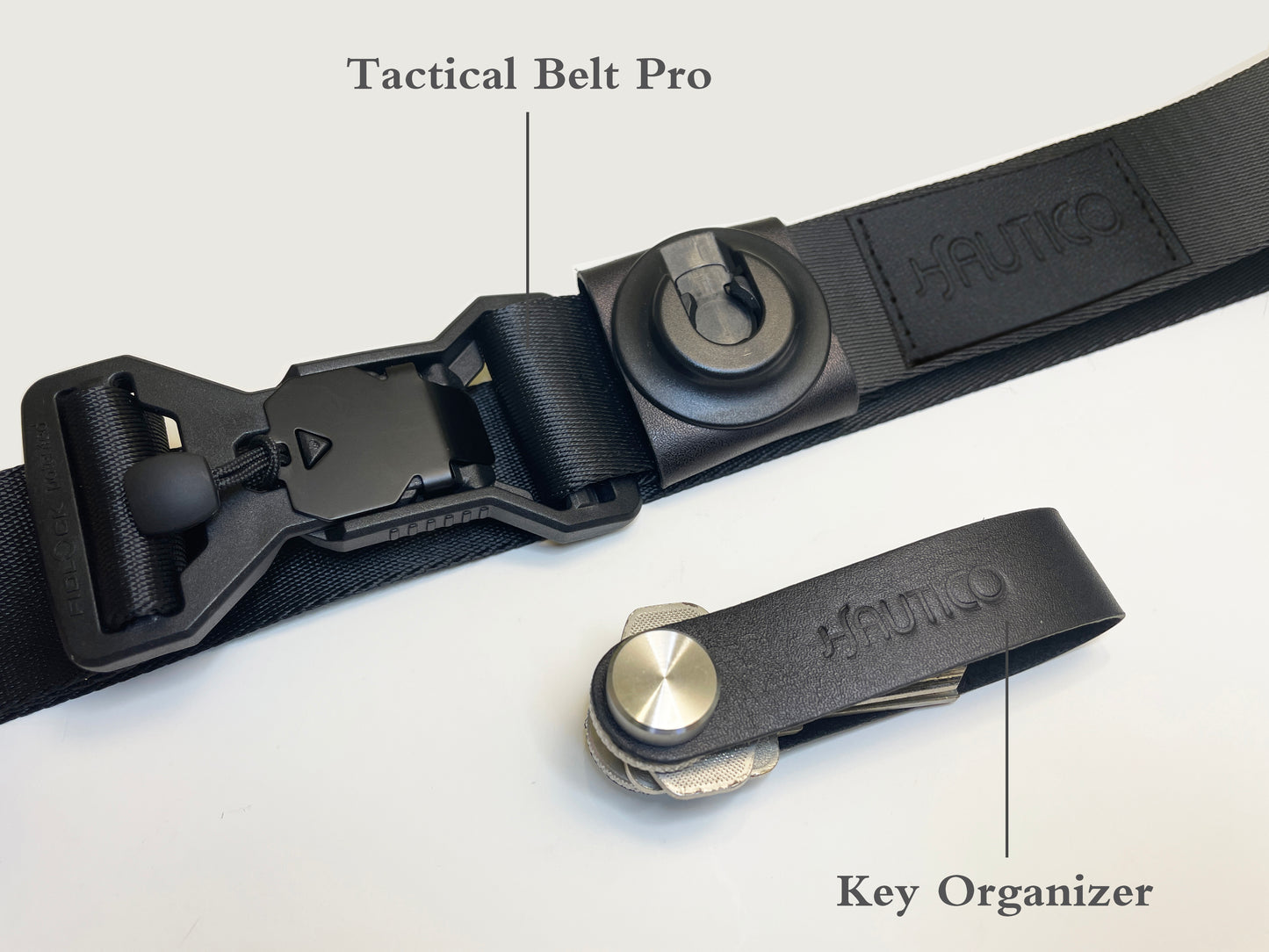 Tactical Belt Pro + Key Organizer Set, Fidlock Keychain, Belt for Outdoor, Utility Belt, Tool Belt, Adjustable Stretch Belt, Key Fob, Gifts