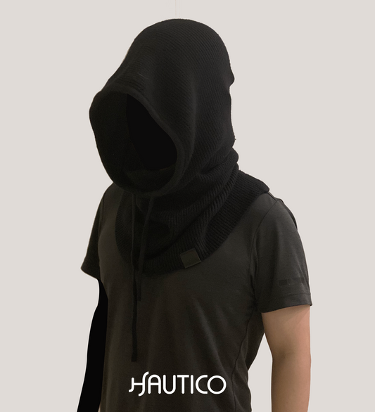 Knit Balaclava, Outdoor Breathable Face & Neck Gaiter, Winter Hat, Black Balaclava, Hood Mask, Hood Scarf, Cowl Hood, Festival Scarf Mask, Assassin Hood